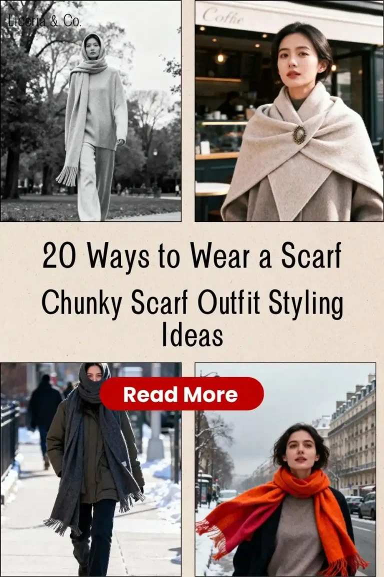 20 Ways to Wear a Scarf: Chunky Scarf Outfit Styling Ideas