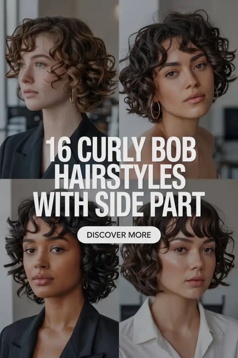 16 Curly Bob Hairstyles with Side Part | Short Curly Hairstyles